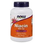 Suplemento NOW de 500 mg de niacina (vitamina B-3) de liberação sustentada