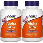 Suplemento NOW Foods Alpha GPC 300 mg 60 cápsulas vegetais x2