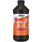 Suplemento NOW Ultra B-12 Liquid 473 ml com 800 mcg de ácido fólico