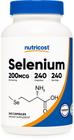 Suplemento Nutricost Selenium 200mcg 240 cápsulas