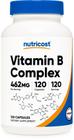 Suplemento Nutricost Vitamin B Complex 462mg 120 cápsulas