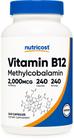 Suplemento Nutricost Vitamina B12 2000mcg 240 cápsulas