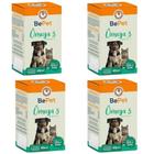 Suplemento Omega 3 Cão e gato Omega 3 Bepet 45ml Kit c/ 4 un