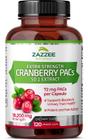 Suplemento Zazzee Extra Strength Cranberry PACs 120 cápsulas