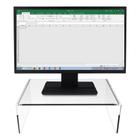 Suporte Acrílico Monitor Design Moderno Ergonômico Organizador Mesa Durável Estável Computador Led