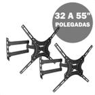 Suporte Articulado TV 32 55 Polegadas Retrátil Braço Longo Inclinável Ajustável