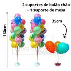 Suporte Balão 160cm para 19 Balões 2unds + Suporte Balão Mesa