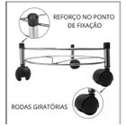 Suporte Botijão De Gás com rodinha Reforçado Aço Cromado - Pec Blank