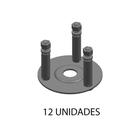 Suporte Calotas Rodoar 2,25mm Zincado Branco - 12 Unidades