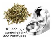 Suporte Cantoneira 2 Furos Cromado Kit 300 Pcs Com Parafuso - comercial