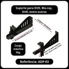 Suporte Com Trava Para Dvds, Blu-ray, Receptores, Dvr