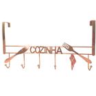 Suporte de Cozinha Multi 6 Ganchos Rose Organizadores Metal