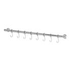 Suporte De Cozinha Porta Talheres 60Cm Com 12 Ganchos - Metalcromo