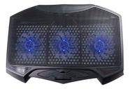 Suporte De Mesa Para Notebook Com 3 Cooler Fan Led Azul - Lotus