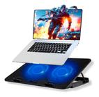 Suporte De Notebook Com 2 Cooler Led Silenciosos Inclinavel - SHOPBR