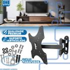 Suporte de Parede Articulado Retrátil para TV 14 42 compatível Smart TV LED, LCD, VESA Universal