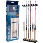 Suporte de Parede Expositor Organizador Até 6 Varas de Pescar Rod Rack Pesca Brasil