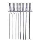 Suporte de Parede Inox + 6 Espetos Para Churrasco + 1 Espalha Brasa com Cabos em Alumínio Pantheon Inox