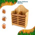 Suporte De Talher De Bambu 15X20X6,5Cm - Dolce Home