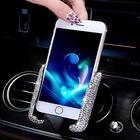 Suporte de telefone para carro Sparkly Mini Car Dash Air Vent Mount Universal 360 Ajustável Stand Crystal Phone Car Acessórios Mulheres e Meninas (Branco)