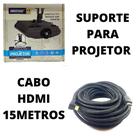 Suporte de Teto P/ Projetor - Multiproj-20 Com Cabo HDMI 15m - 15 metros - Multivisão