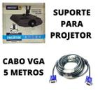 Suporte de Teto P/ Projetor - Multiproj-20 Com Cabo VGA 5m - 5 metros