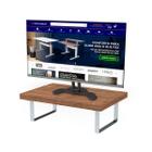 Suporte Ergonômico Para Monitor Aço Piatina Cromado MDF 20x30cm - Wp Connect