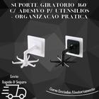 Suporte Giratório 360 c/ Adesivo p/ Utensílios - Organização Prática - Online