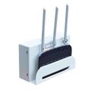 Suporte metalico organizador para roteador e modem - branco