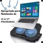 Suporte Notebook Base Refrigerada Ventilação Silenciosa LED