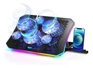 Suporte Notebook Gamer 6 Fans RGB 19 Visor LCD Base - SP235 - Alinee