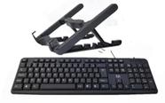 Suporte Notebook + Teclado Slim com fio Multilaser Tc065