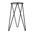 Suporte p/Vaso Tripé Chão Aço 16x45cm Jardinagem Preto nv516p