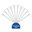 Suporte Para Balão Grande Vareta Cristal 33Cm Festas 10Uni