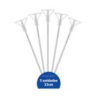 Suporte Para Balão Grande Vareta Cristal 33Cm Festas 5Uni