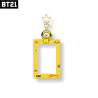 Suporte para Cartão Kawaii BT21 Cooky & Koya - 3 Polegadas, Transparente