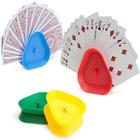 Suporte para Cartas de Jogo Triangular - 4 Peças para Jogos de Tabuleiro e Poker