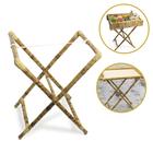 Suporte para Cesta de Bambu Cavalete Pé de Mesa Cesto Decorativo 74cm