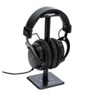 Suporte para Fone de Ouvido Headset Headphone Portátil Ajustável Preto Apoio de Mesa Husky