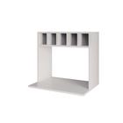 Suporte Para Microondas Com Nicho Adega Para Cozinha Emma 60cm Branco M12 - D'rossi