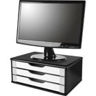 Suporte para monitor 3gavetas 39x26x16 mdf pt/bc souza