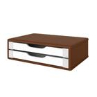 Suporte para Monitor com 2 Gavetas Mdf Tabaco Souza - 3342 - SOUZA & CIA