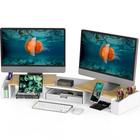 Suporte para Monitor com Gaveta - Modelo Simple Houseware Dual em Carvalho