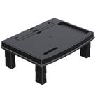 Suporte Para Monitor De Mesa 4 Níveis Reliza Cor Preto Ergonômico com Suporte para Caneta e Celular Smartphone