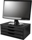 Suporte para Monitor de Mesa em MDF Black Piano com 3 Gavetas Black Piano Souza Referência 3347