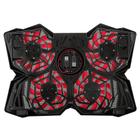 Suporte para Notebook GXTrust 278 Yozu, Até 17.3", com 4 Coolers e 4 Velocidades, LED, Preto - 20817