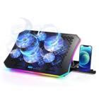 Suporte Para Notebook Laptop Gamer Até 19' Com Ajuste de Altura Led Rgb 6 Fan Cooler Silenciosa Visor Lcd - SP235