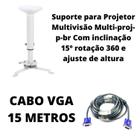 Suporte Para Projetor Multivisão Multiproj-P Com Cabo Hdmi 15m - 15 Metros