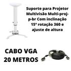 Suporte Para Projetor Multivisão Multiproj-P Com Cabo Hdmi 20m - 20 Metros
