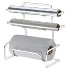 Suporte Para Rolos Papel Toalha Aluminio Pvc Bancada/Parede